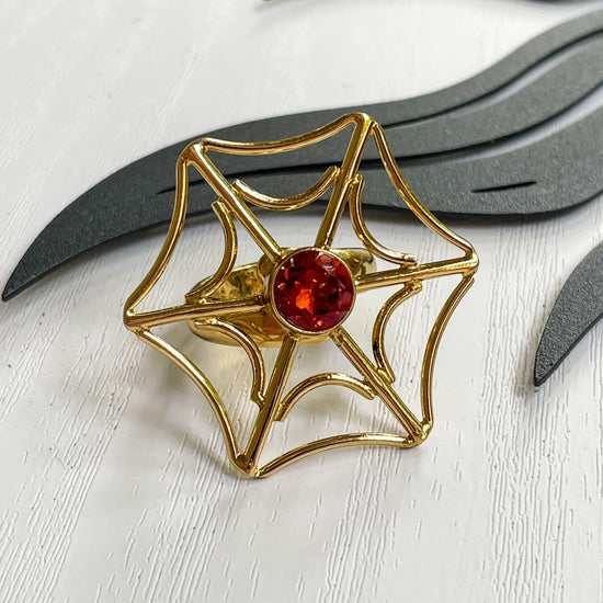 Halloween Spider Web Ring & Pendant  - Alchemia Gold