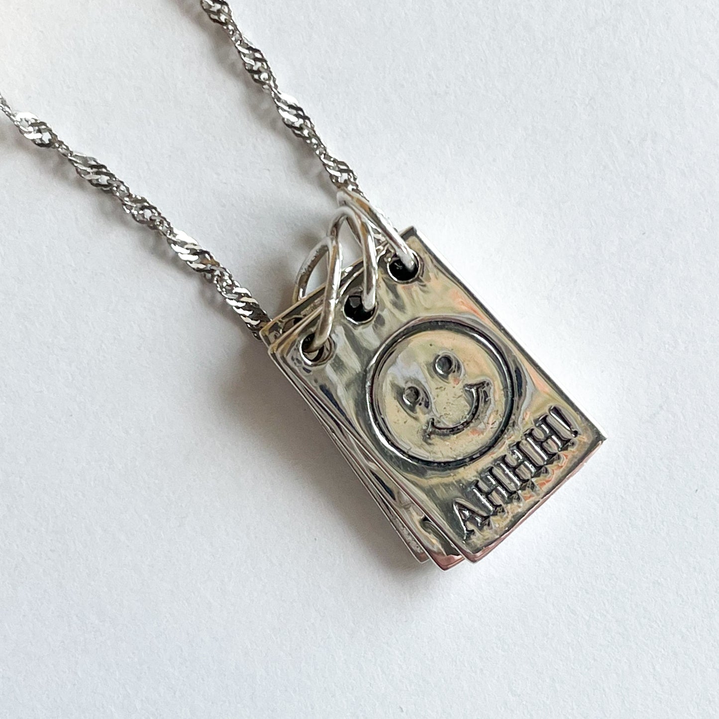 Emoji Flip Book Pendant - Solid Sterling Silver