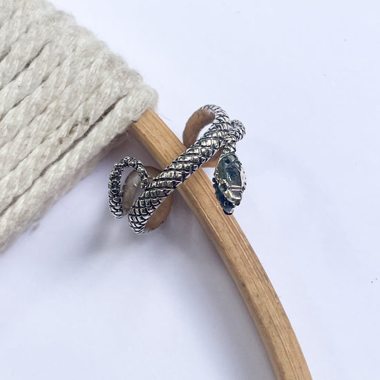 Snake Gemstone Pendants & Rings - Both Metals