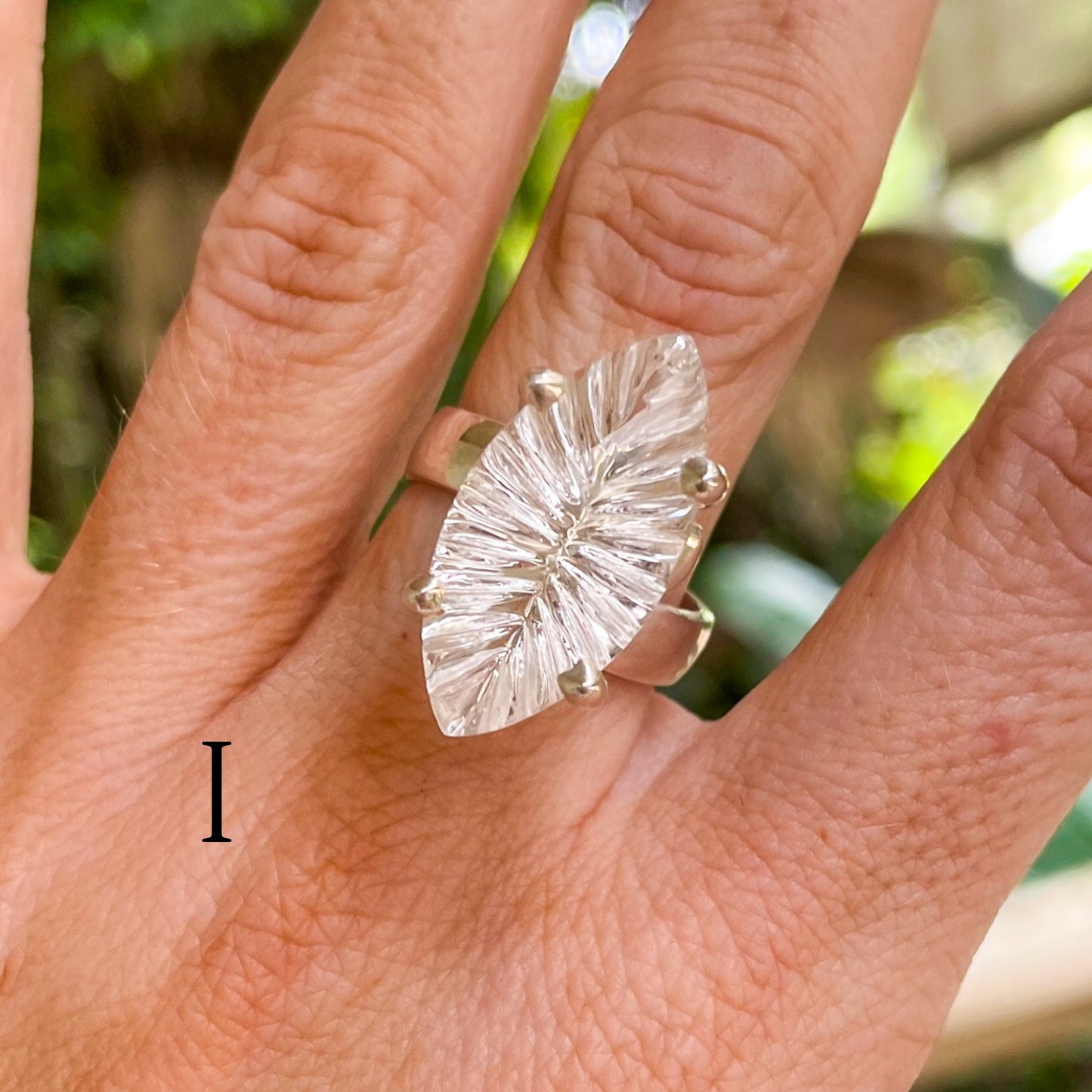 Clear Quartz Special Cut Prong Rings - Solid Sterling Silver