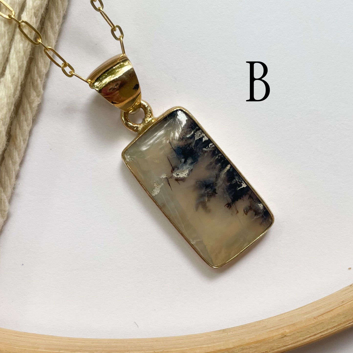 Natural Dendrite Opal Collection - Both Metals