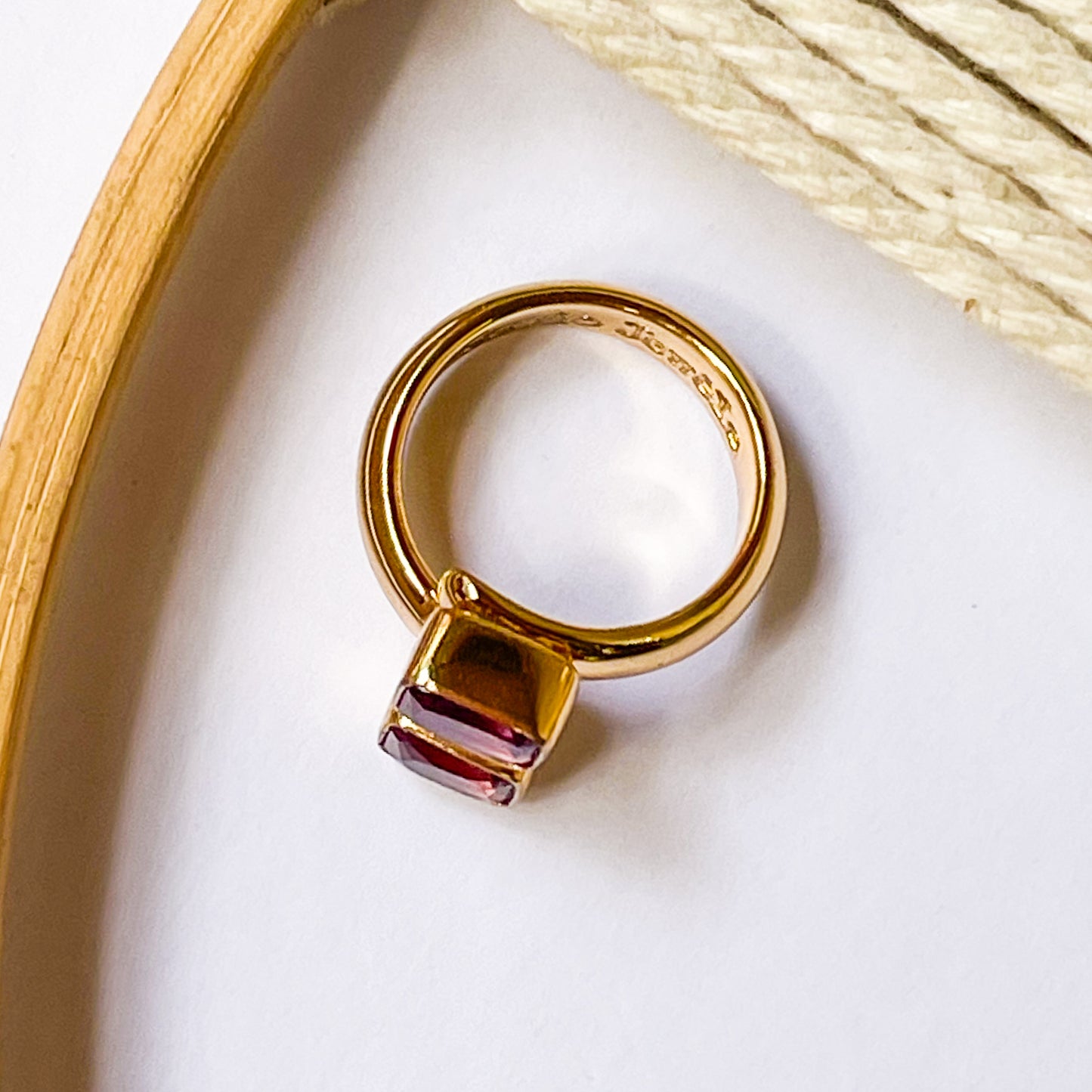 Alexandrite Rectangle Bypass Ring - Alchemia