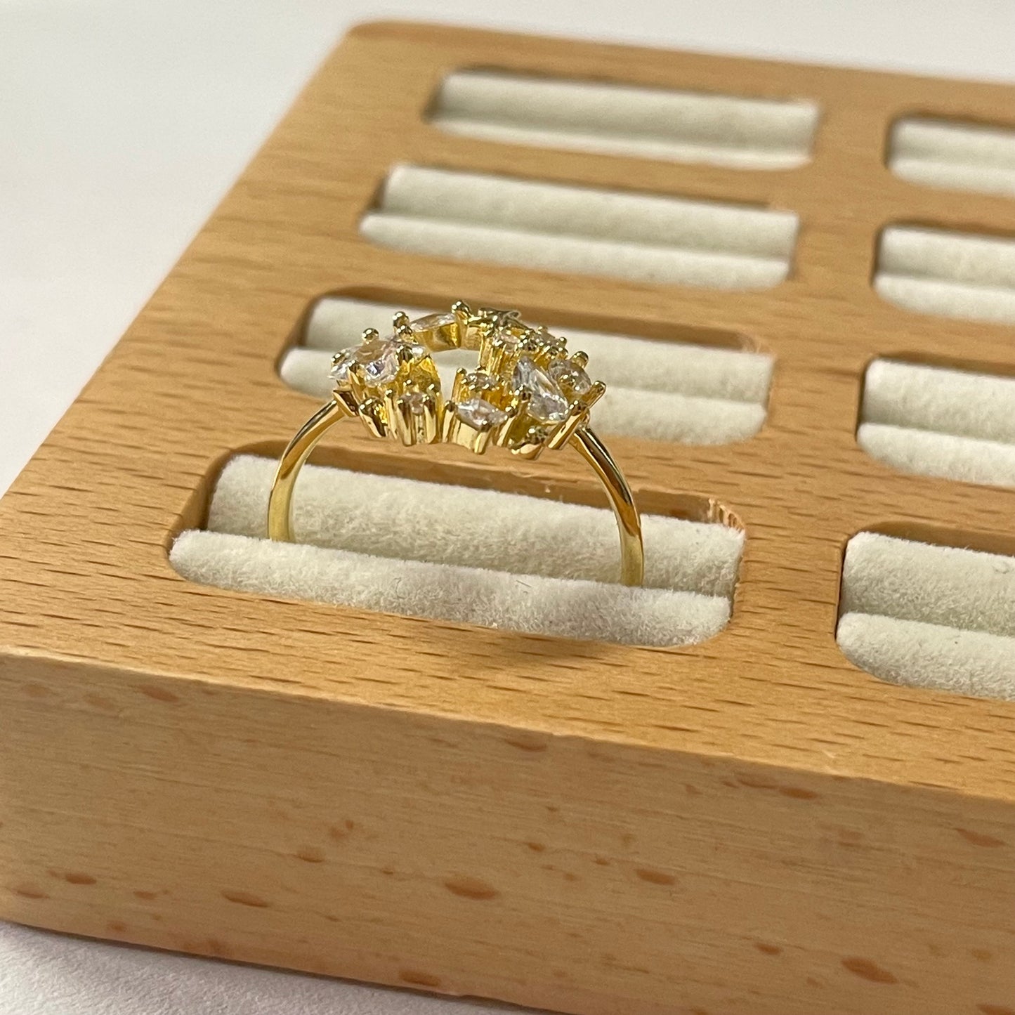 CZ Moon & Star Sized Ring - Vermeil
