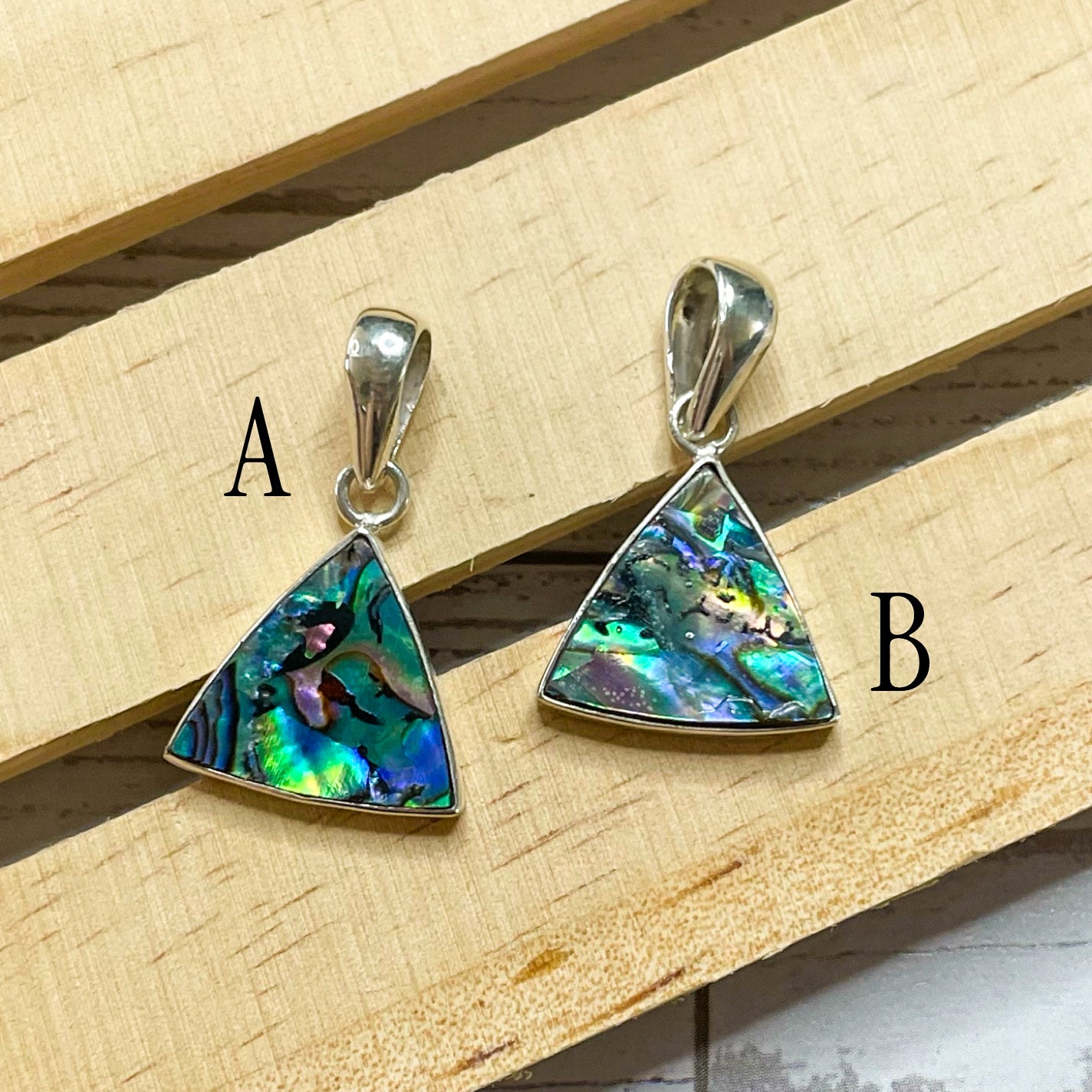 Abalone Triangle Rings - Both Styles