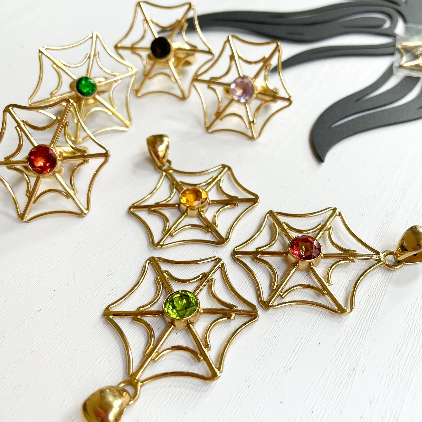 Halloween Spider Web Ring & Pendant  - Alchemia Gold