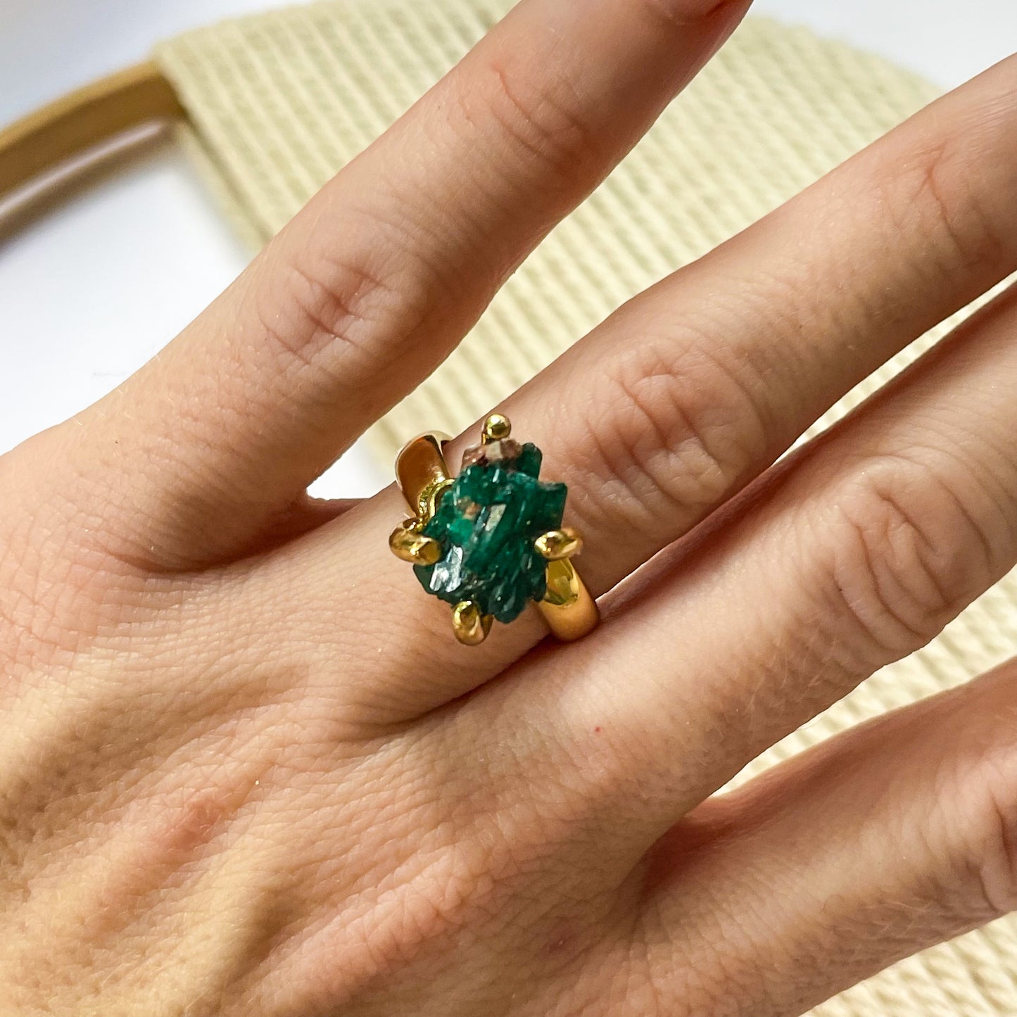 Freeform Chrome Diopside Ring - Alchemia