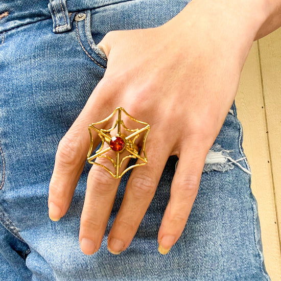 Halloween Spider Web Ring & Pendant  - Alchemia Gold
