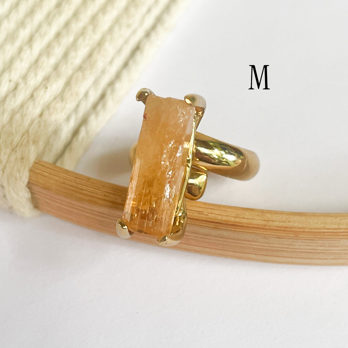 Golden Imperial Topaz Progn Ring - Alchemia Gold