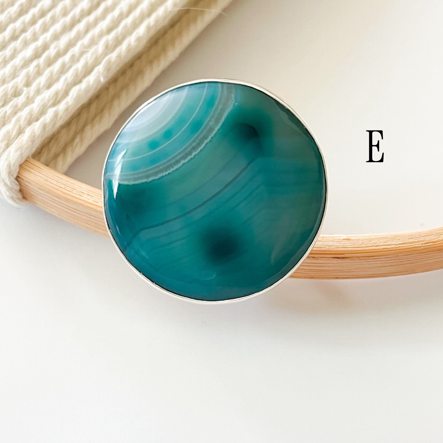 Colorful Agate Ring & Pendant - Solid Sterling Silver