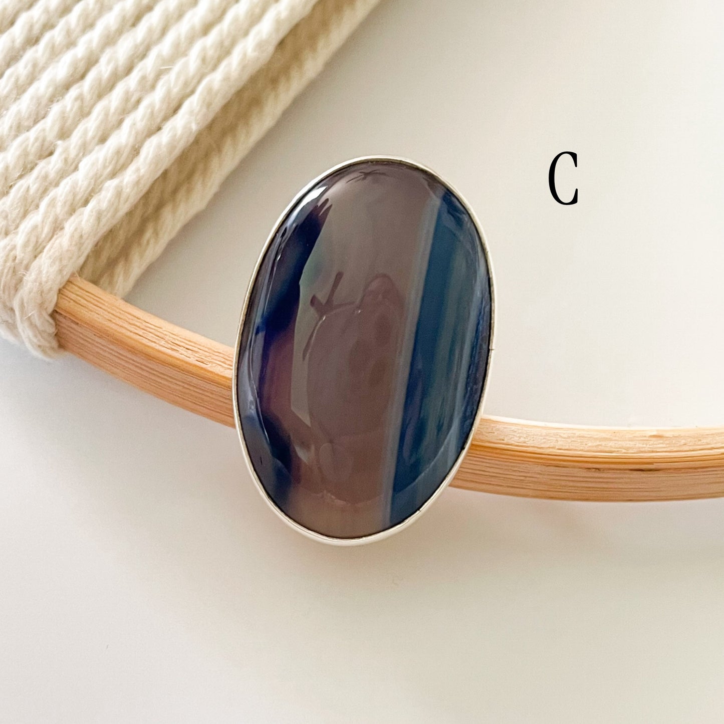 Colorful Agate Ring & Pendant - Solid Sterling Silver