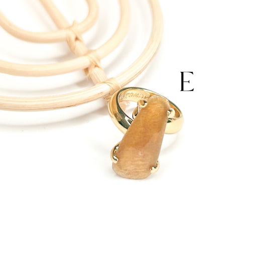 Sunstone Faceted Prong Ring - Alchemia