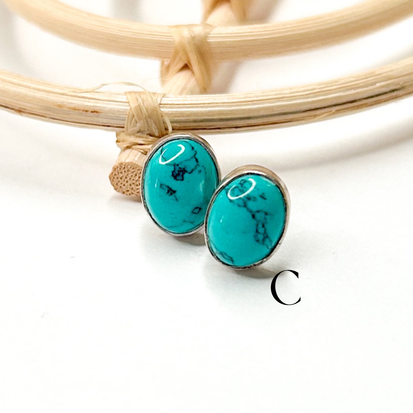 Turquoise Variety Studs - Solid Sterling Silver