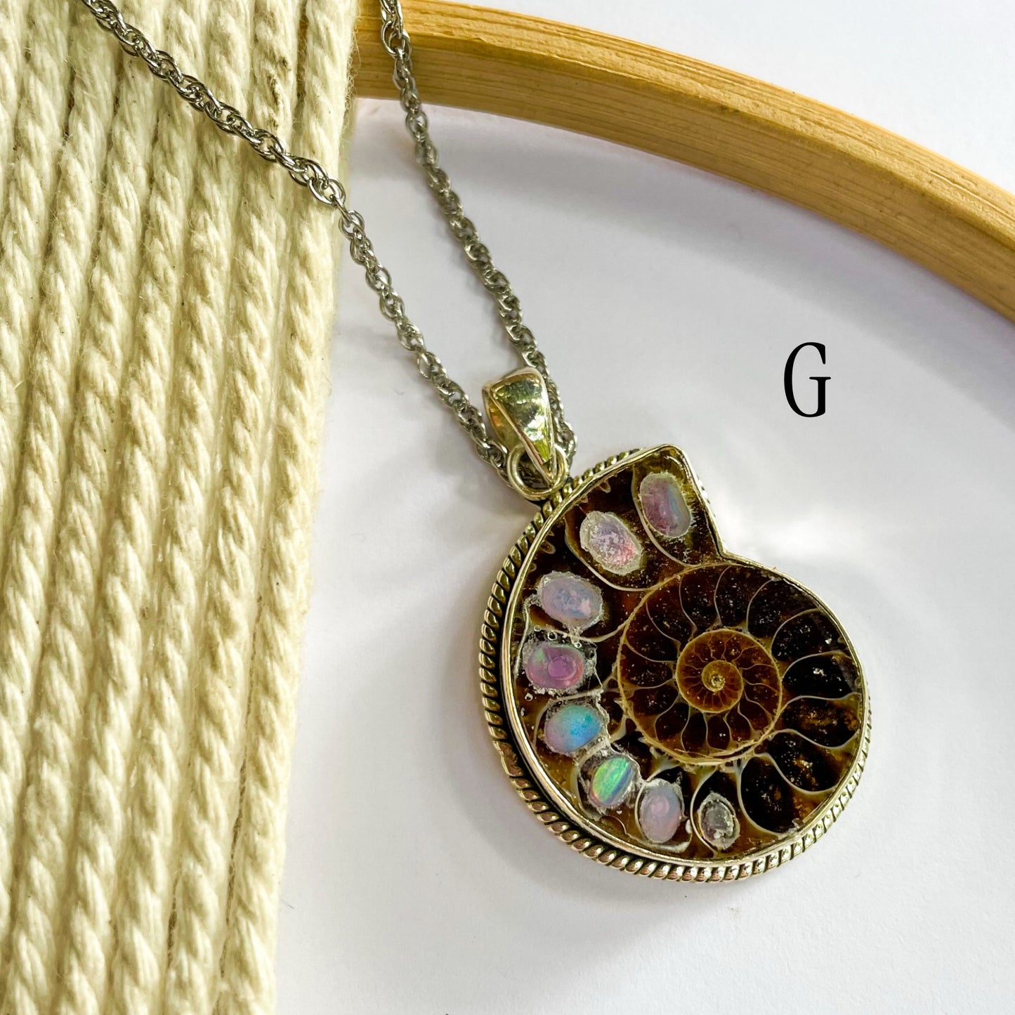 Galaxy Inlay Nautilus Shell Ring & Pendants - Solid Sterling Silver