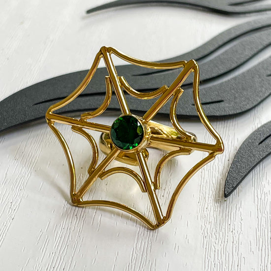 Halloween Spider Web Ring & Pendant  - Alchemia Gold