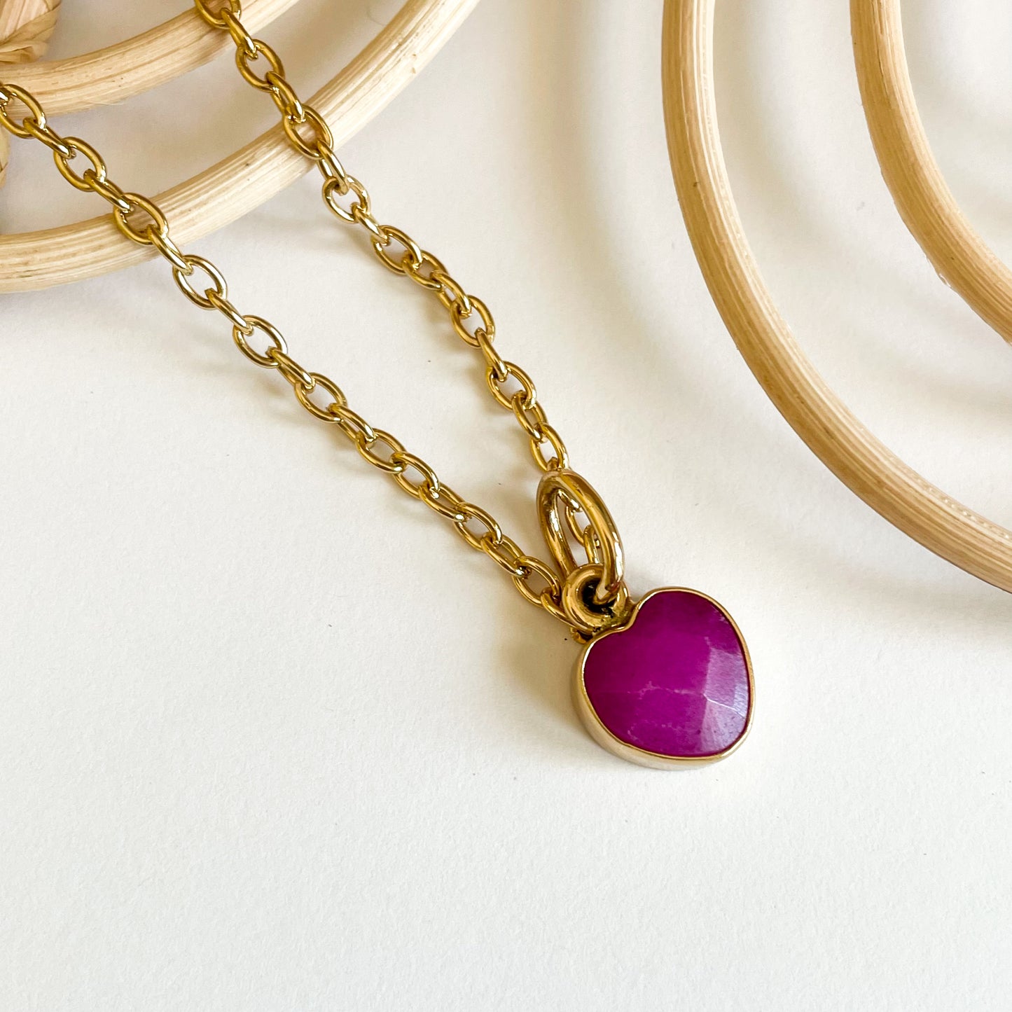 Heart Quartz Charm - Alchemia