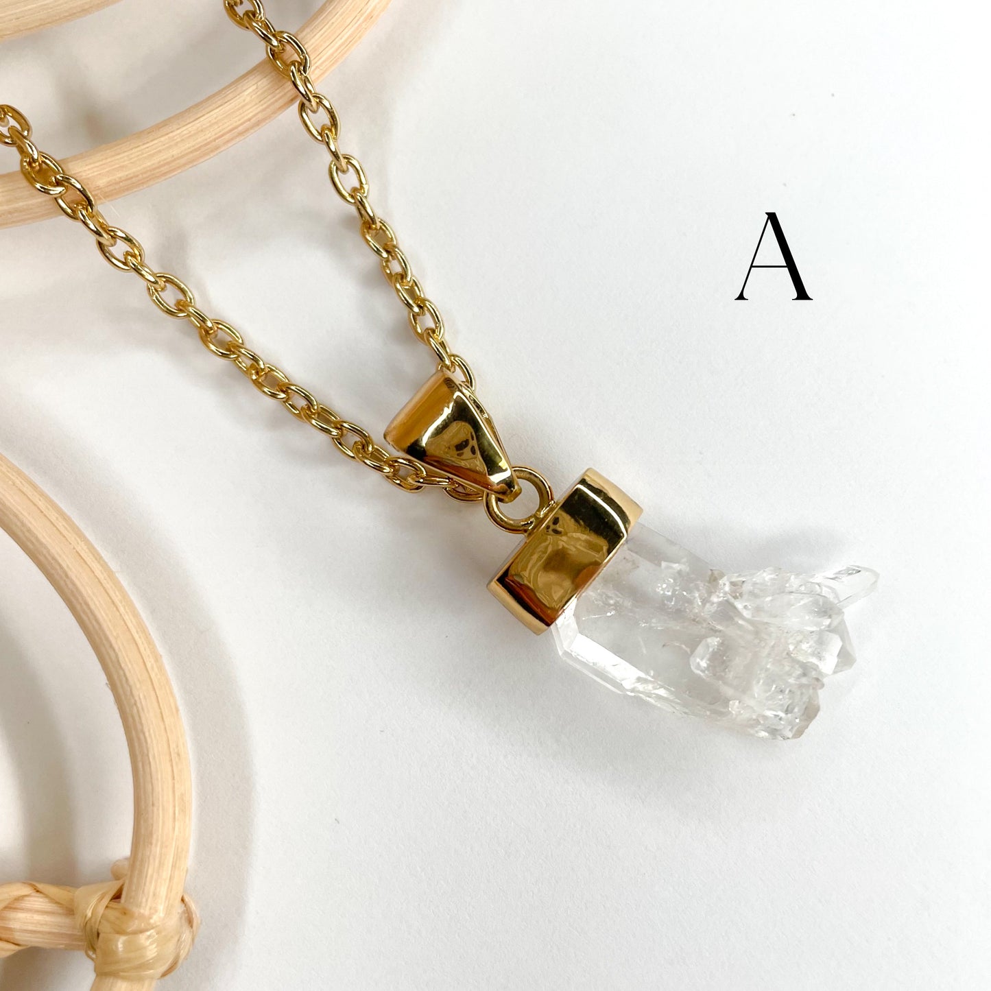 Crystalized Quartz Point Pendant - Alchemia