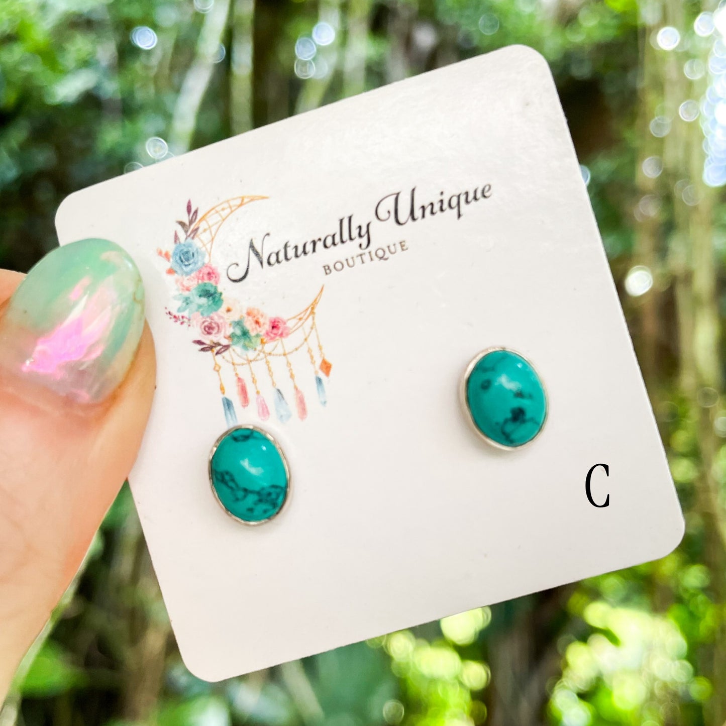 Turquoise Variety Studs - Solid Sterling Silver