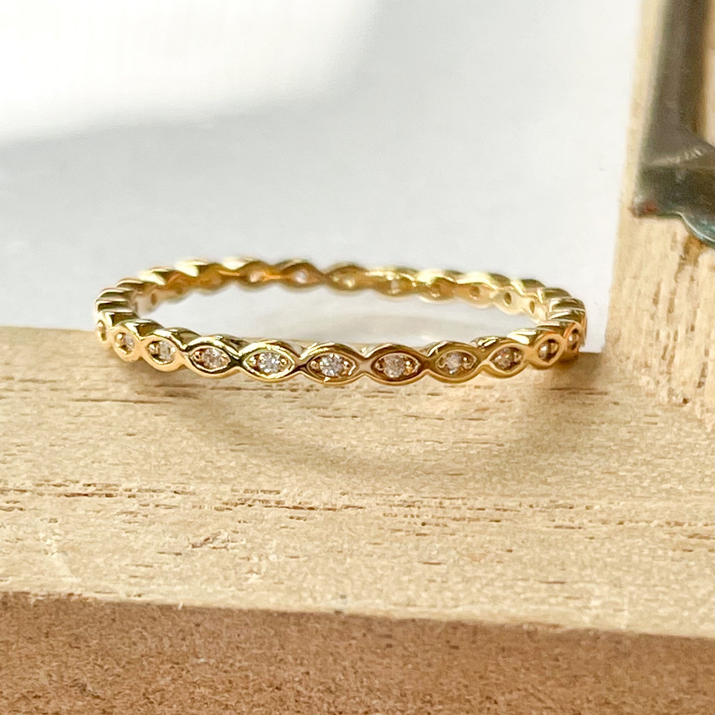 All Around CZ Sized Ring - SSS or Vermeil