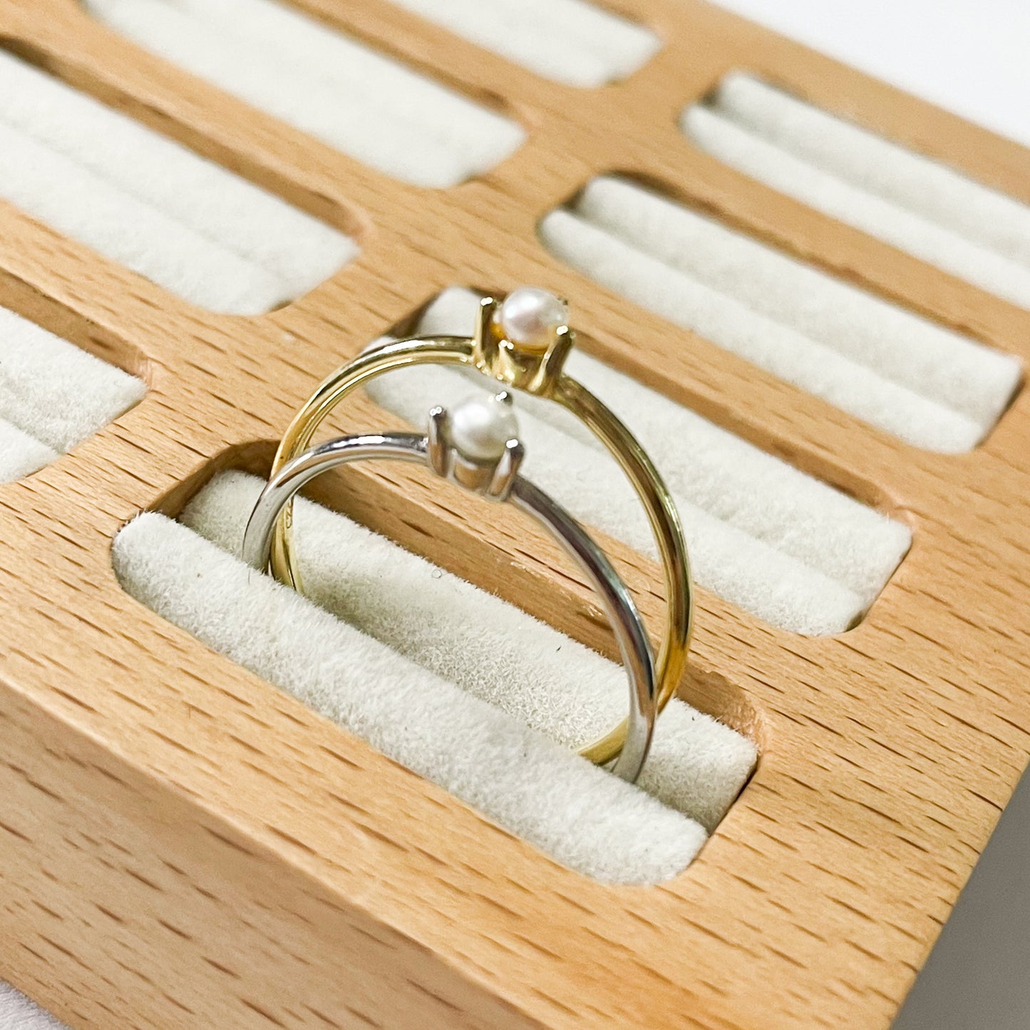 Dainty Simple Pearl Sized Ring - SSS or Vermeil