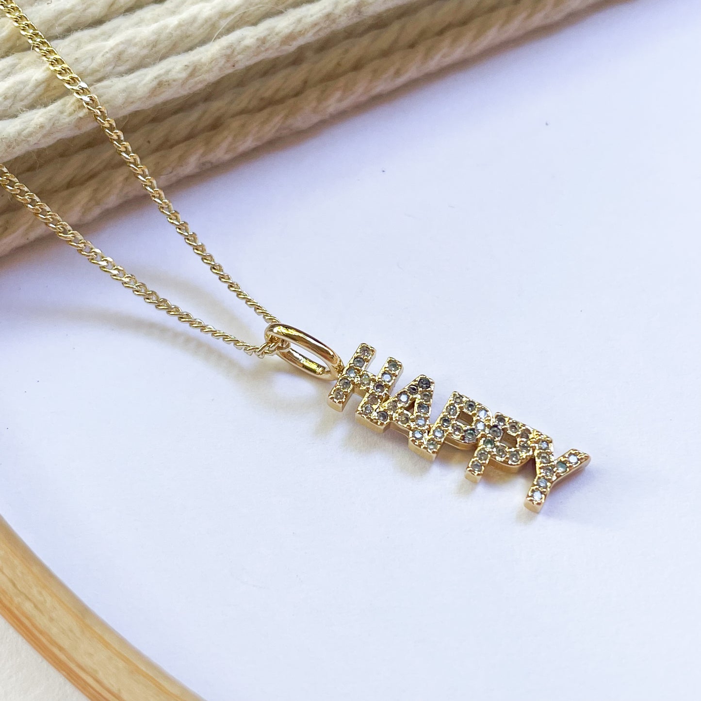 Happy Pendant - 18K Gold Filled