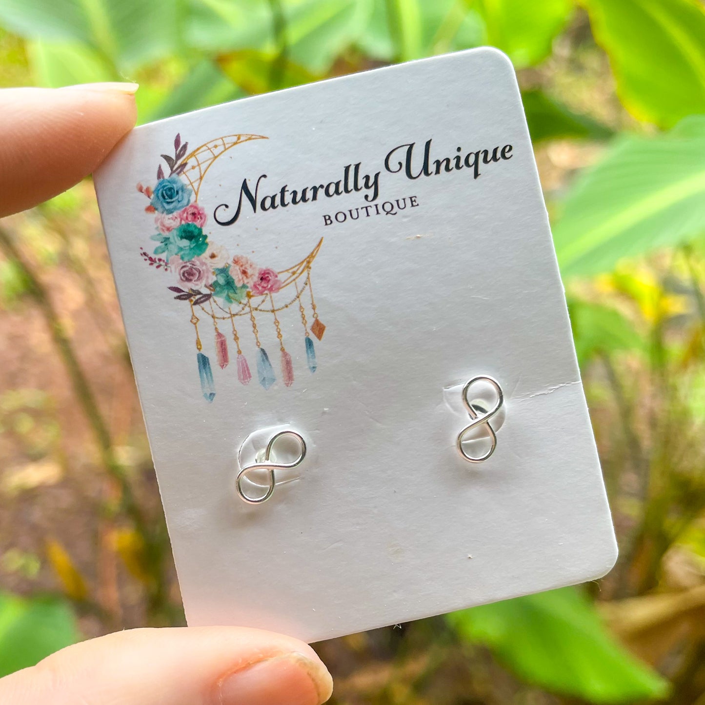 Infinity Studs - Solid Sterling Silver