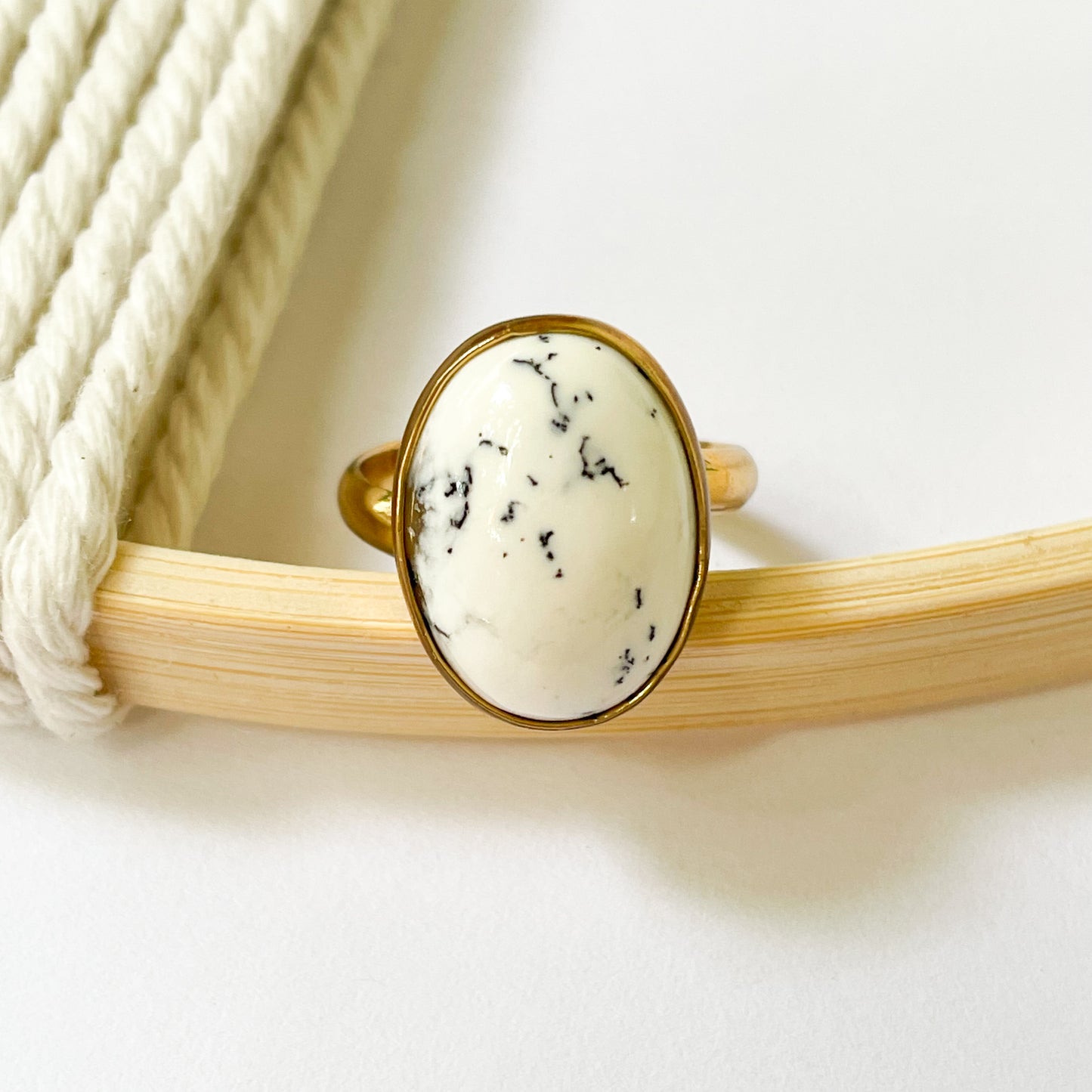 Dendrite Opal Ring - Alchemia Gold