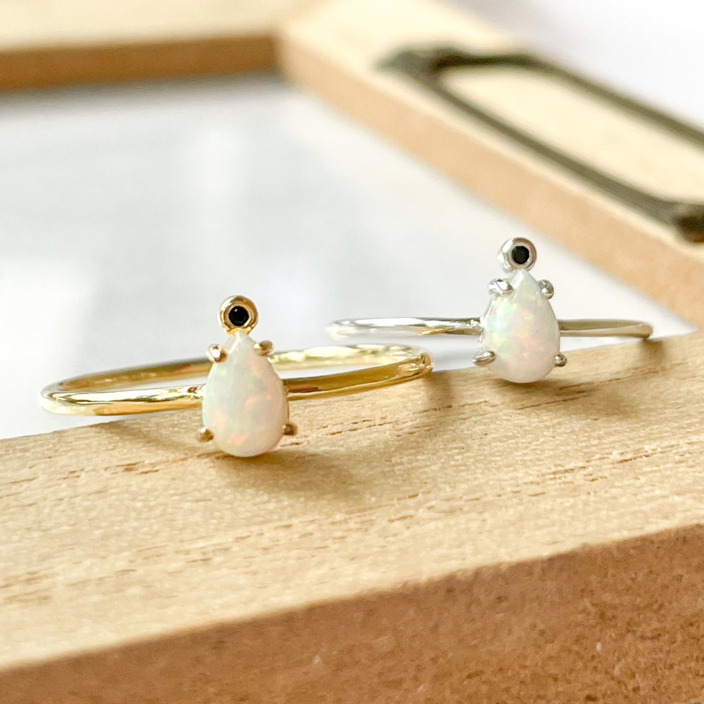Single Tear Opal Sized Ring - SSS or Vermeil