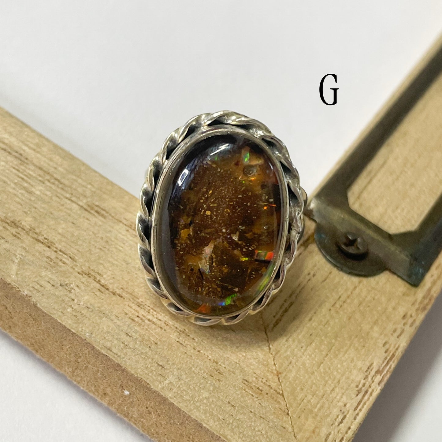 Boulder Opal Composite Ring & Pendant - Solid Sterling Silver