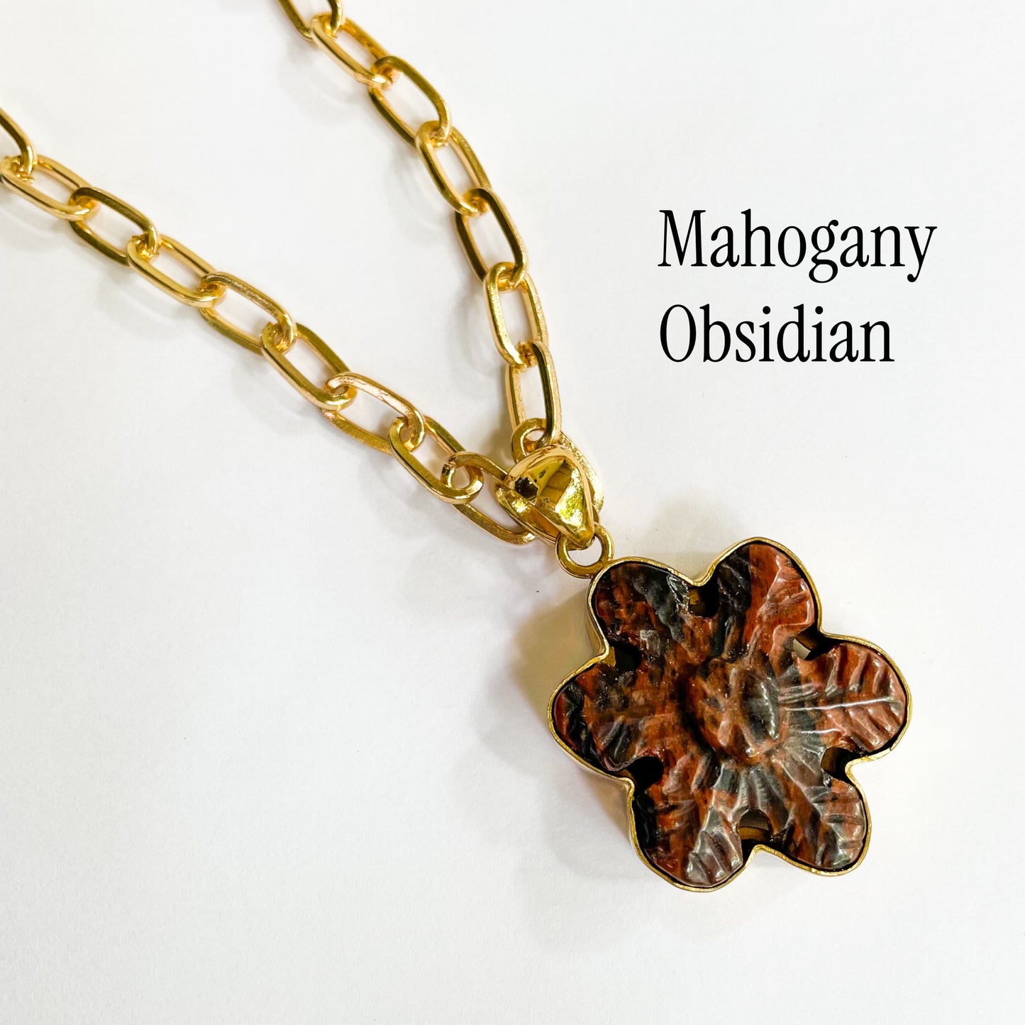 Stone Snowflake Pendants - Alchemia Gold