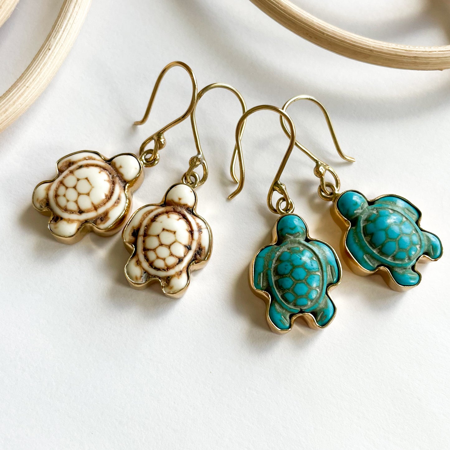 Turtle Howlite Dangles - Alchemia