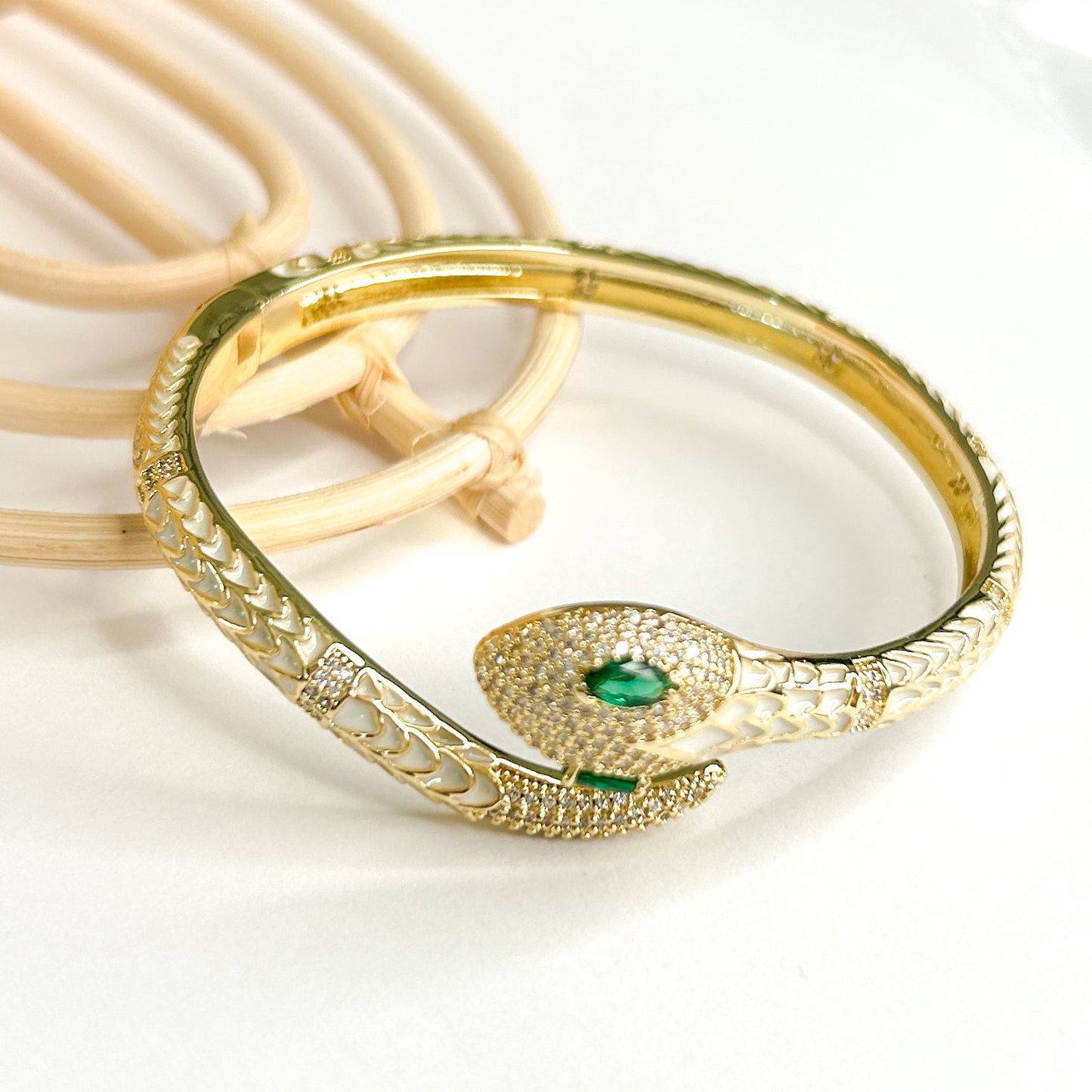 Snake Bangle Cuff - 18K Gold Filled