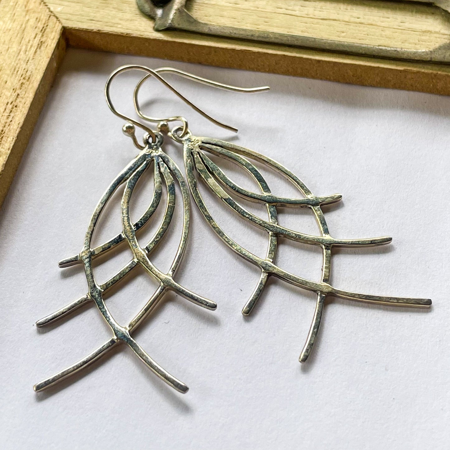 Silver Dangles Wavy - Solid Sterling Silver