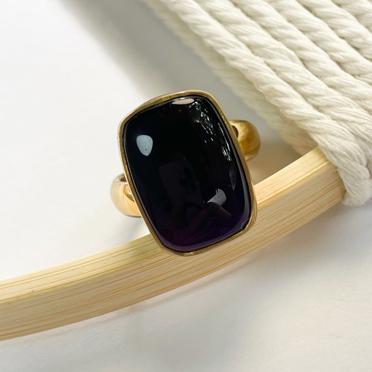 Amethyst Doublet Ring - Alchemia Gold