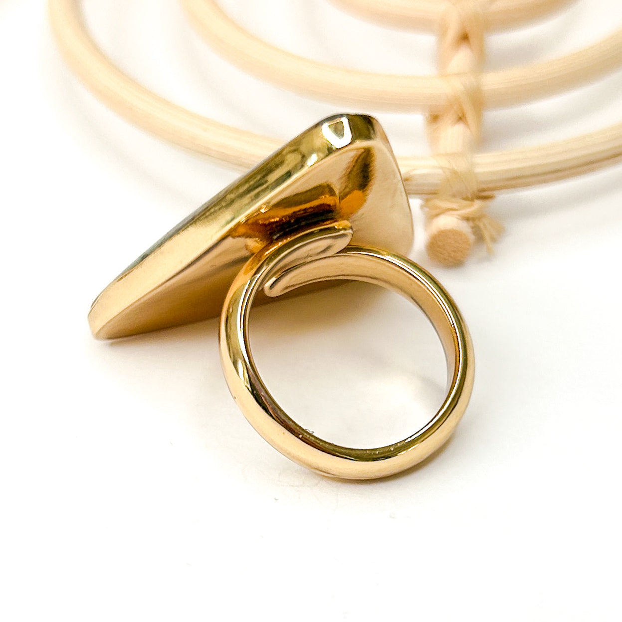 Picasso Jasper Triangle Ring - Alchemia