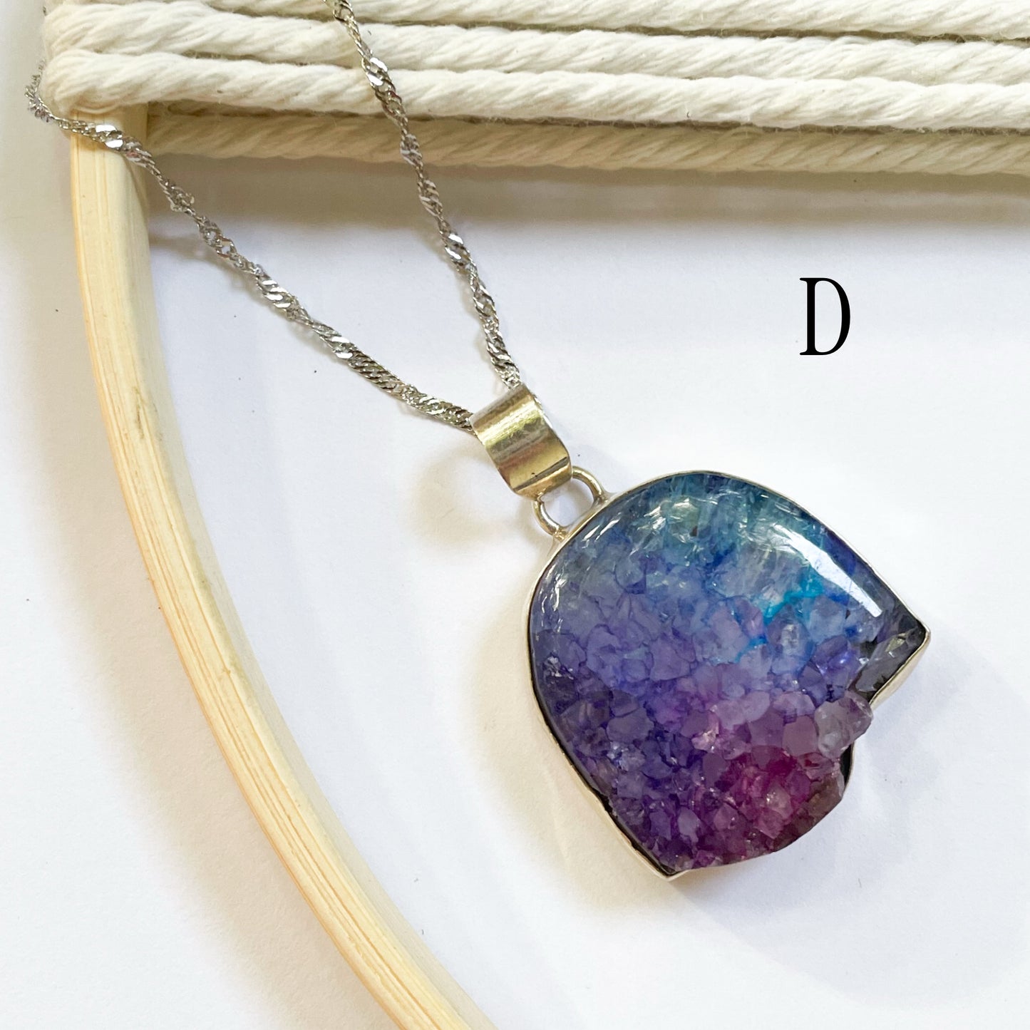 Unicorn Solar Quartz Pendants - Solid Sterling Silver