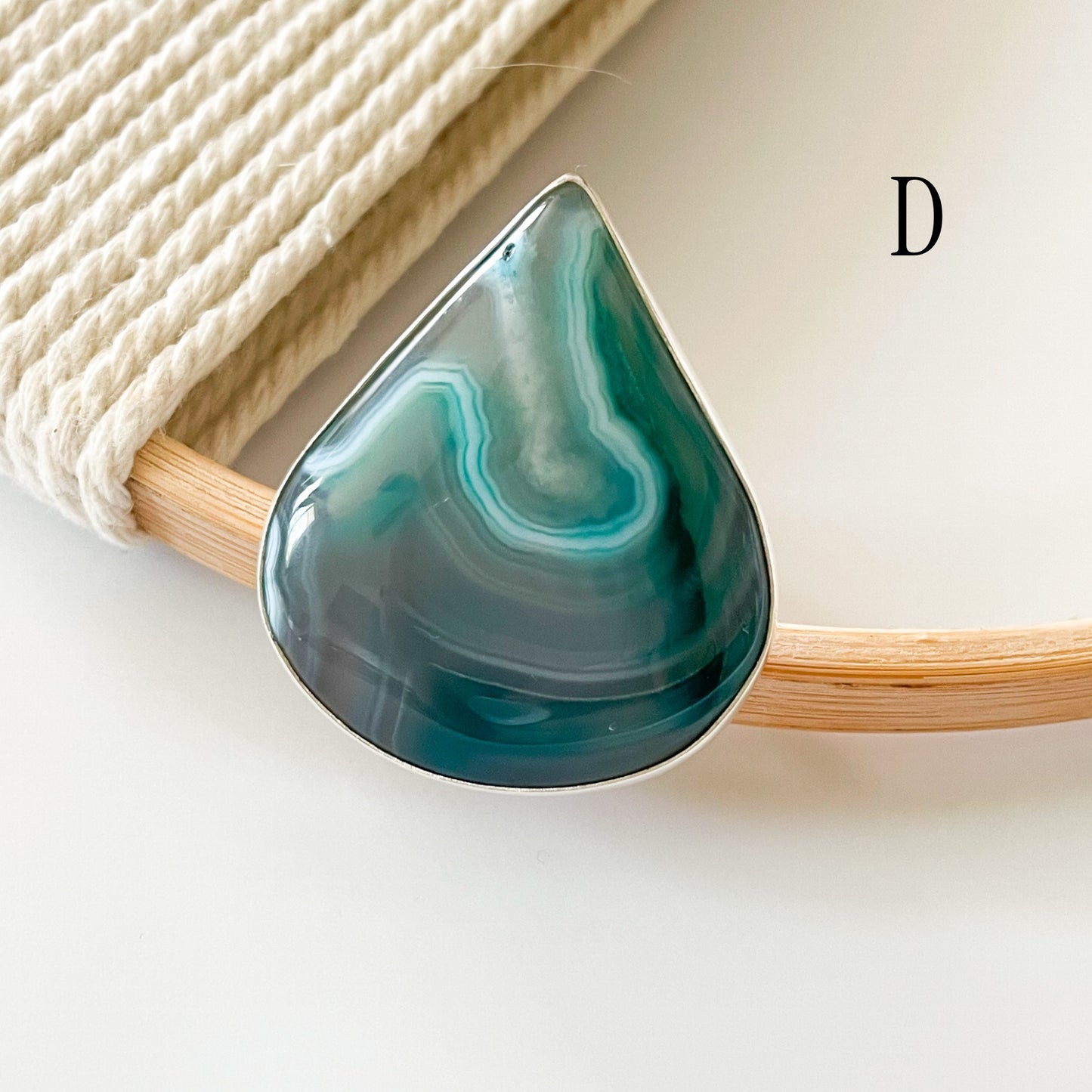 Colorful Agate Ring & Pendant - Solid Sterling Silver