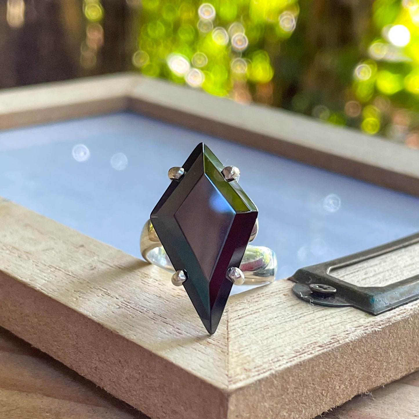 Colorful CZ Kite Prong Rings - Both Metals