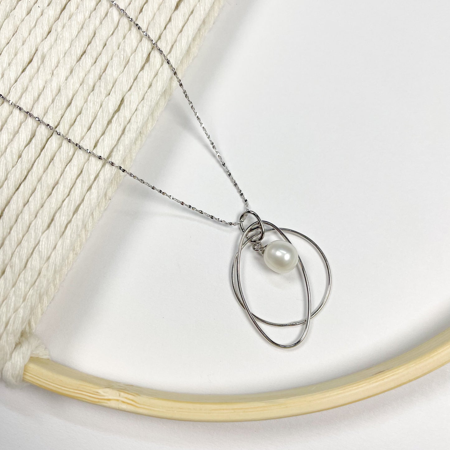 Pearl Galaxy Necklace - Solid Sterling Silver