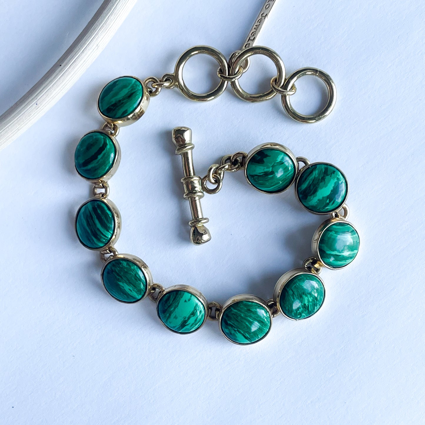 Malachite Polka Dot Bracelet - Alchemia