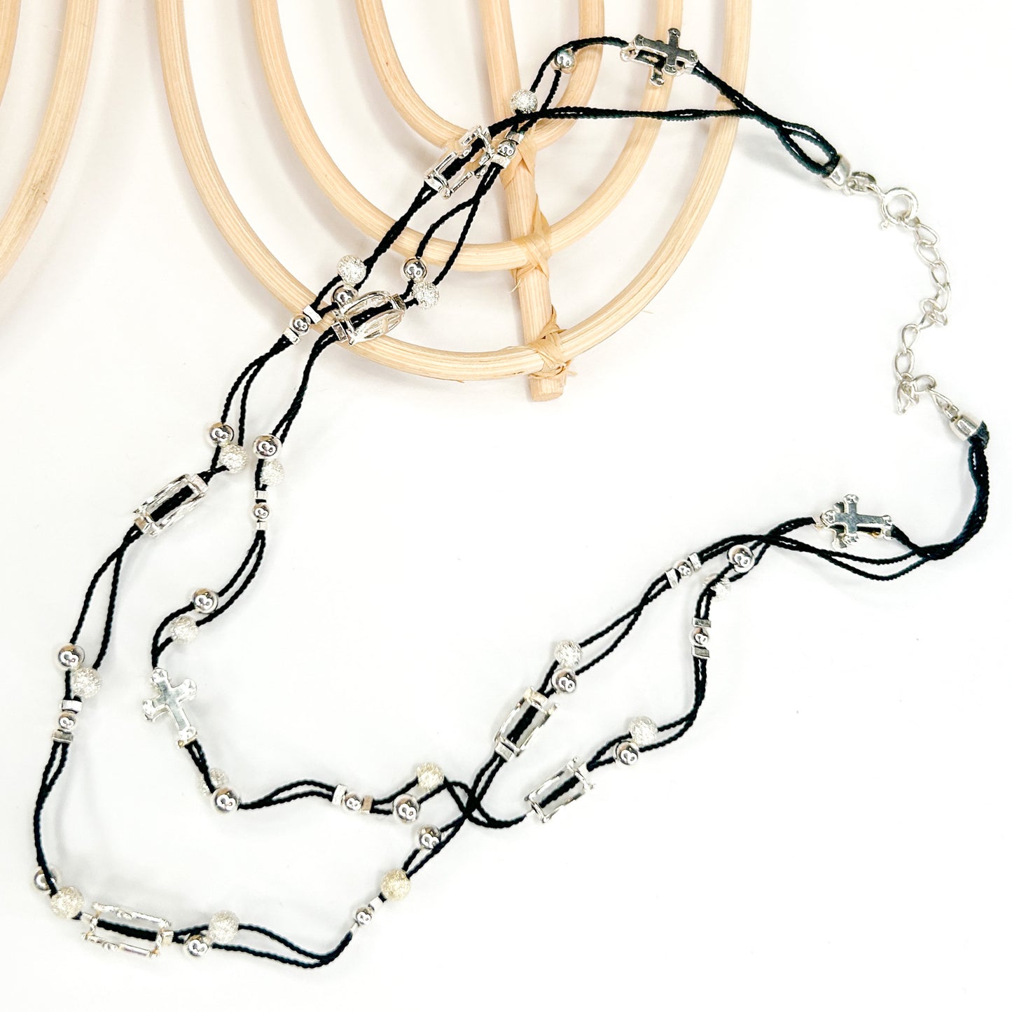 Silver Ball & Charm Thread Set - Sterling Silver