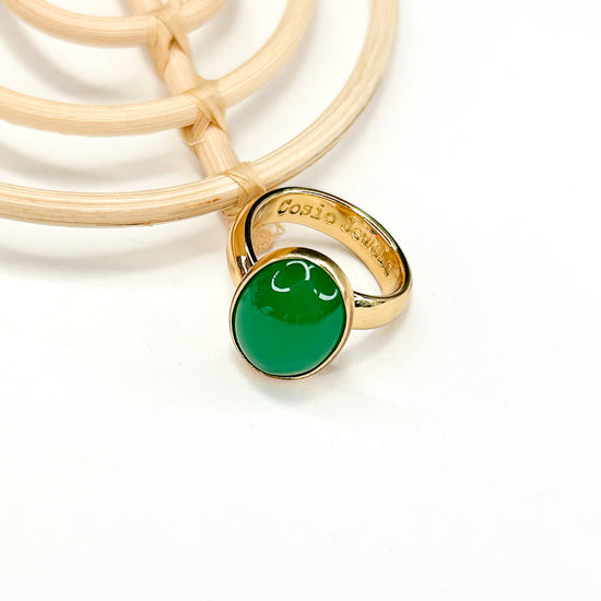 Load image into Gallery viewer, Green Onyx Oval Ring - Alchemia
