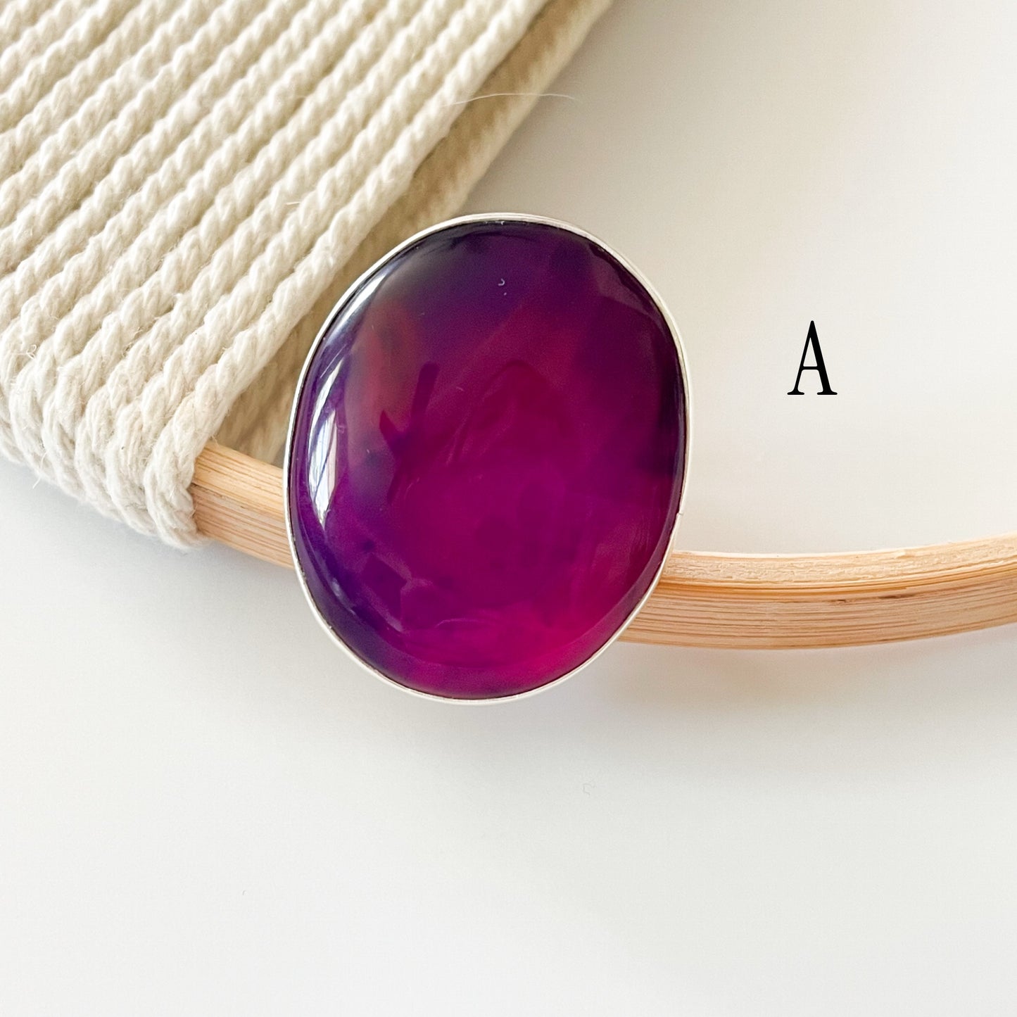 Colorful Agate Ring & Pendant - Solid Sterling Silver