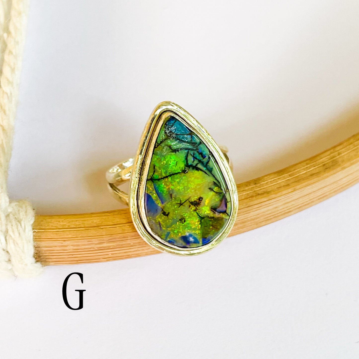 Monarch Sterling Opal Rings - Solid Sterling Silver