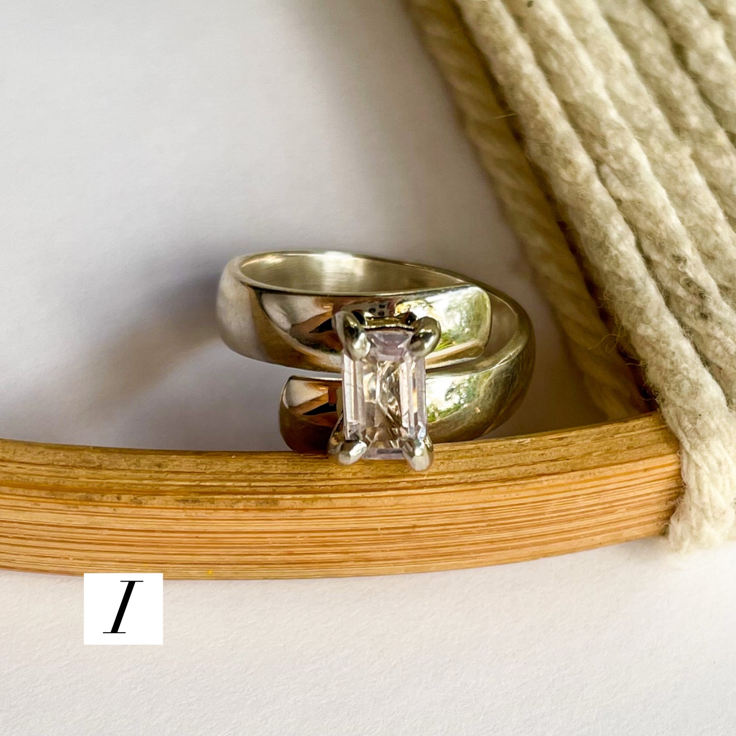 Certified Natural Kunzite Prong Ring - Solid Sterling Silver