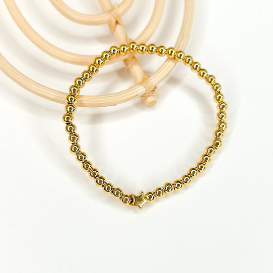 Star Bubble Stretch Bracelet - 18k Gold filled