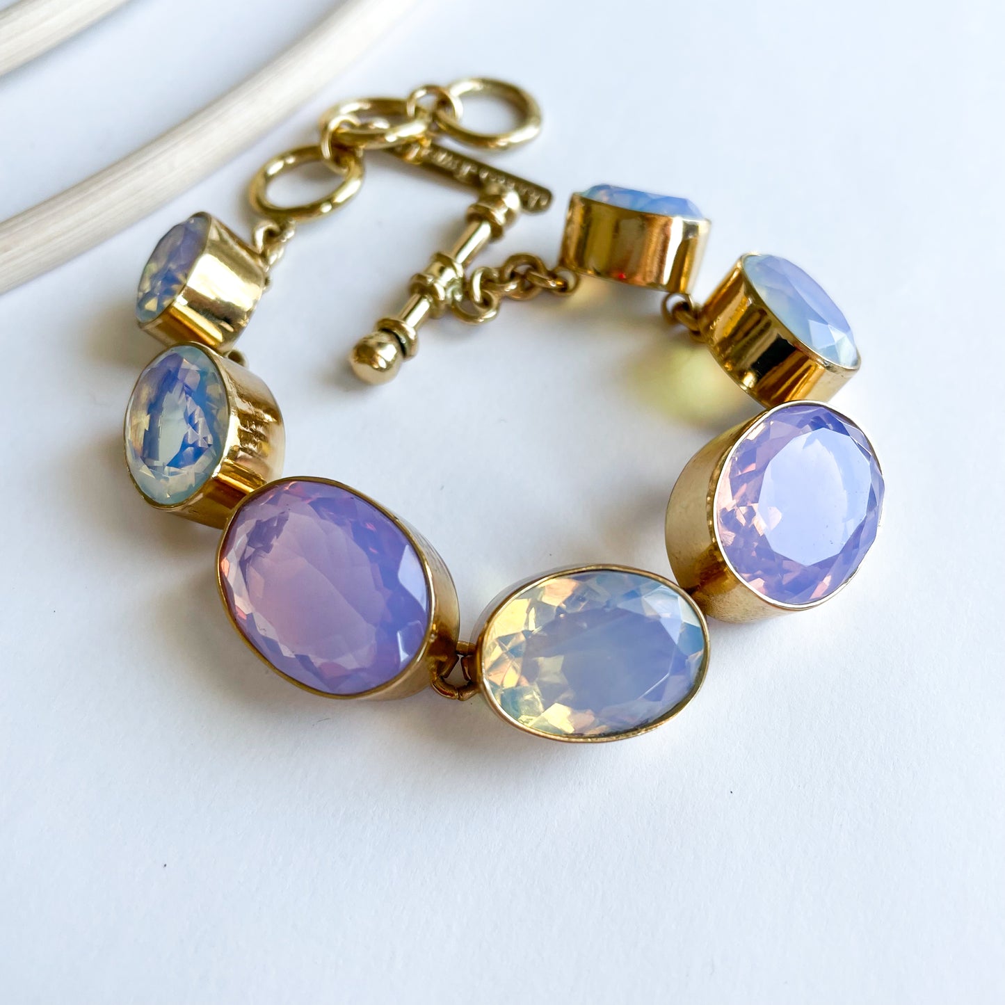 Hydro Lavender Jade & Opalite Bracelet - Both Metals