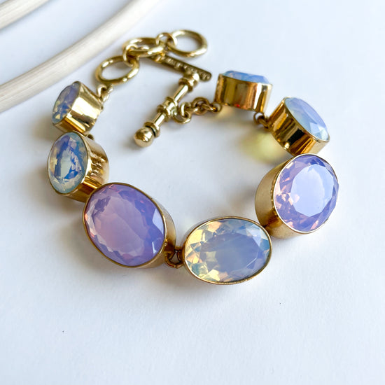 Hydro Lavender Jade & Opalite Bracelet - Both Metals
