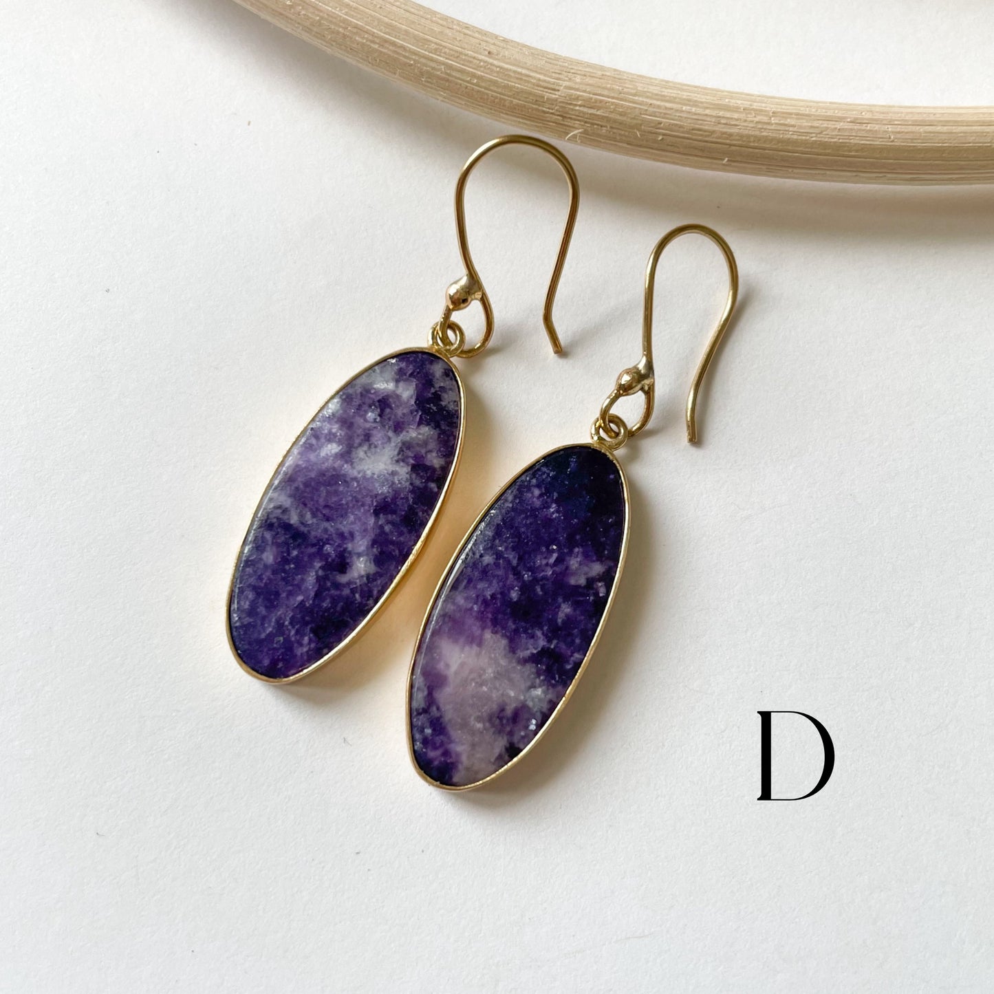 Lepidolite Dangle Earring - Alchemia