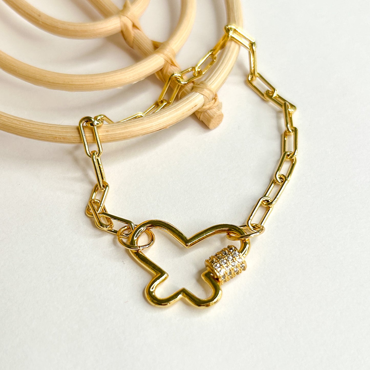 Butterfly Accent Bracelet - 18k Gold Filled