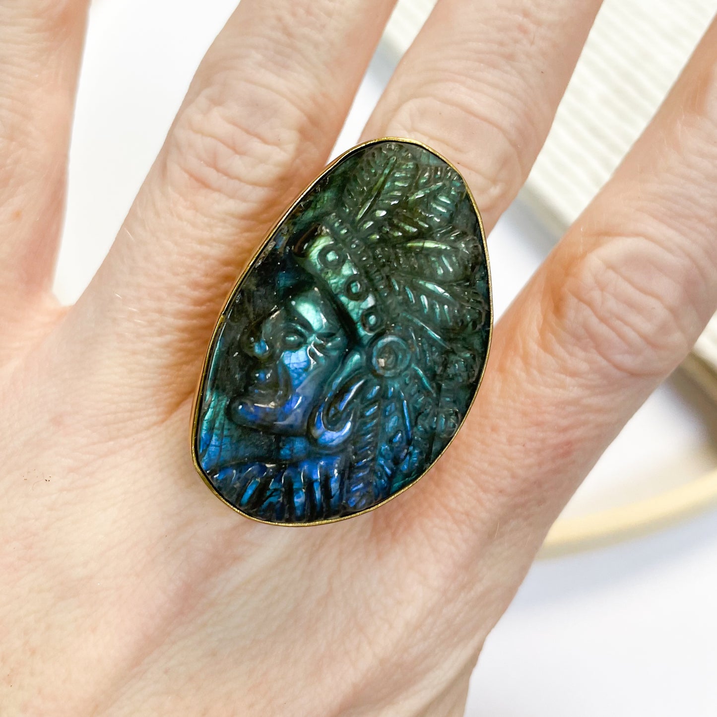 Native American Labradorite Ring - Alchemia Gold